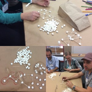 Mr. Cabrera exploring materials and math. 
